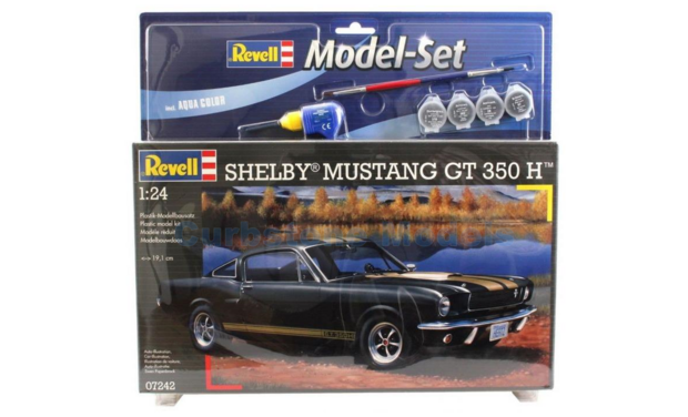Bouwpakket 1:24 | Revell 67242 | Ford Shelby Mustang GT-350 H Zwart/Goud  | Black/Gold 1968