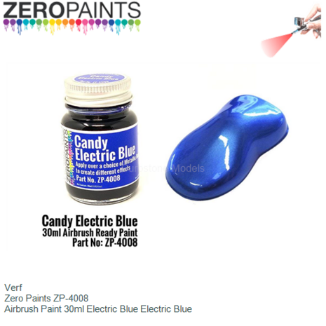 Verf  | Zero Paints ZP-4008 | Airbrush Paint 30ml Electric Blue Electric Blue