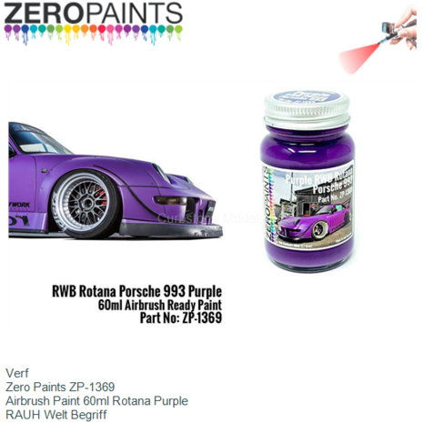 Verf  | Zero Paints ZP-1369 | Airbrush Paint 60ml Rotana Purple | RAUH Welt Begriff