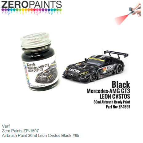 Verf  | Zero Paints ZP-1597 | Airbrush Paint 30ml Leon Cvstos Black #65