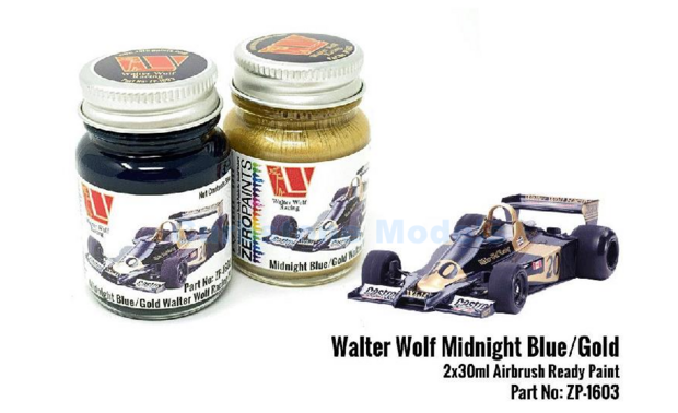 Verf  | Zero Paints ZP-1603 | Airbrush Paint Set 2x 30ml Walter Wolf | Walter Wolf Racing 1977 - K.Rosberg - J.Hunt - B.Rahal -