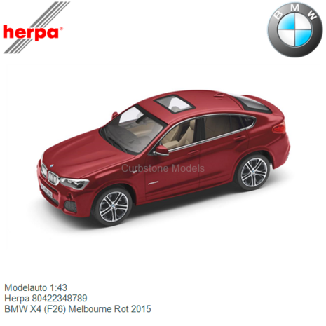 Modelauto 1:43 | Herpa 80422348789 | BMW X4 (F26) Melbourne Rot 2015
