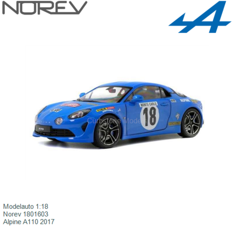 Modelauto 1:18 | Norev 1801603 | Alpine A110 2017