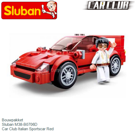 Bouwpakket  | Sluban M38-B0706D | Car Club Italian Sportscar Red