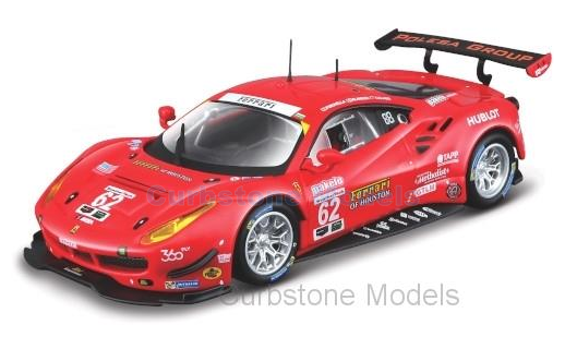 Modelauto 1:43 | Bburago 18-36301RED | Ferrari of Houston 488 GTE 2017 #62 - T.Vilander - J.Calado - G.Fisichella