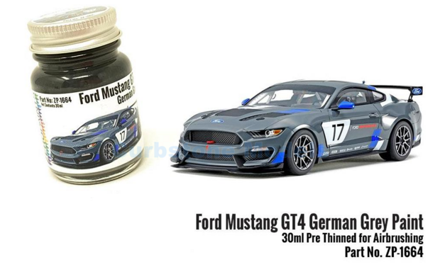  | Zero Paints ZP-1664 | Airbrush Paint 30ml Ford Mustang GT4 German Grey 2019 #17