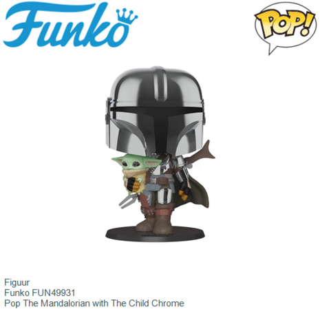 Figuur  | Funko FUN49931 | Pop The Mandalorian with The Child Chrome