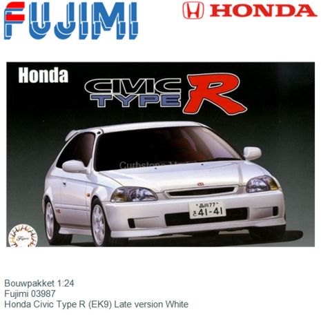 Bouwpakket 1:24 | Fujimi 03987 | Honda Civic Type R (EK9) Late version White