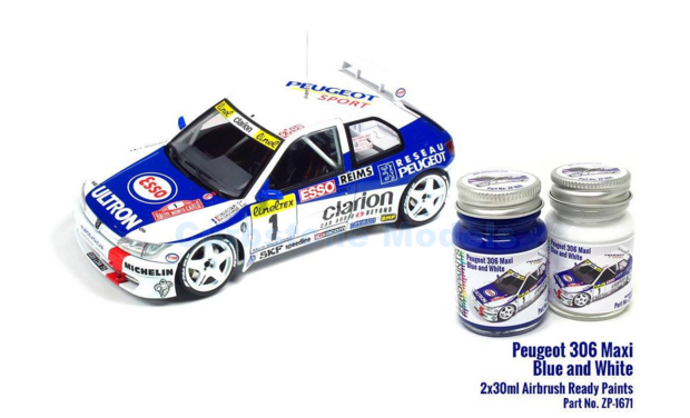  | Zero Paints ZP-1671 | Airbrush Paint Set 2 x 30ml Peugeot 306 Maxi 1996