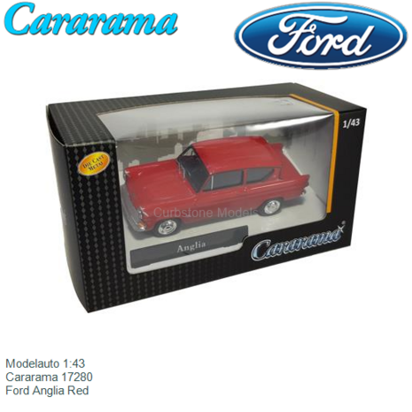 Modelauto 1:43 | Cararama 17280 | Ford Anglia Red