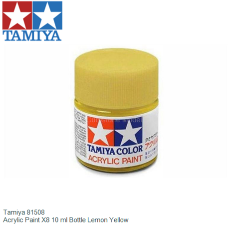  | Tamiya 81508 | Acrylic Paint X8 10 ml Bottle Lemon Yellow