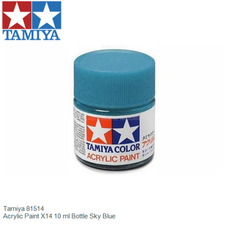  | Tamiya 81514 | Acrylic Paint X14 10 ml Bottle Sky Blue