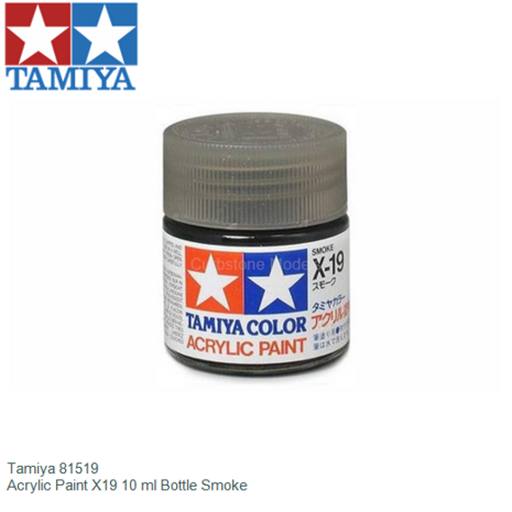 | Tamiya 81519 | Acrylic Paint X19 10 ml Bottle Smoke