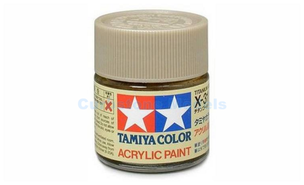  | Tamiya 81531 | Acrylic Paint X31 10ml Bottle Titanium Gold