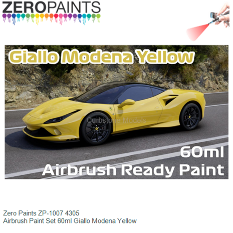  | Zero Paints ZP-1007 4305 | Airbrush Paint Set 60ml Giallo Modena Yellow
