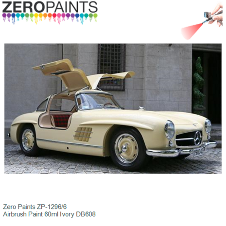  | Zero Paints ZP-1296/6 | Airbrush Paint 60ml Ivory DB608