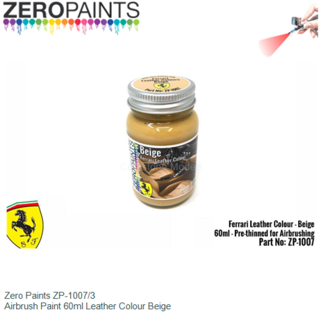  | Zero Paints ZP-1007/3 | Airbrush Paint 60ml Leather Colour Beige