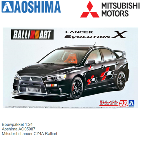 Bouwpakket 1:24 | Aoshima AO05987 | Mitsubishi Lancer CZ4A Ralliart