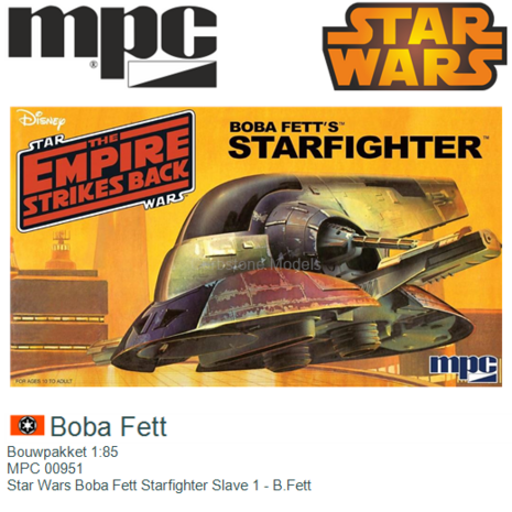 Bouwpakket 1:85 | MPC 00951 | Star Wars Boba Fett Starfighter Slave 1 - B.Fett