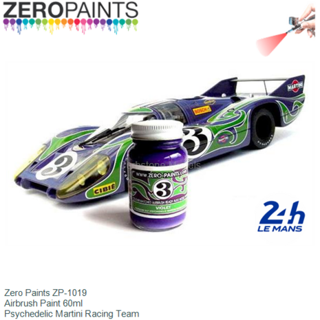  | Zero Paints ZP-1019 | Airbrush Paint 60ml | Psychedelic Martini Racing Team