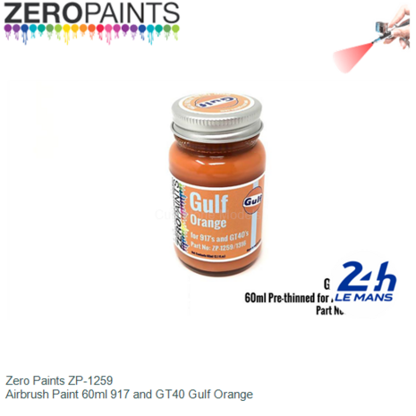  | Zero Paints ZP-1259 | Airbrush Paint 60ml 917 and GT40 Gulf Orange