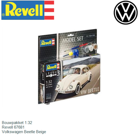 Bouwpakket 1:32 | Revell 67681 | Volkswagen Beetle Beige