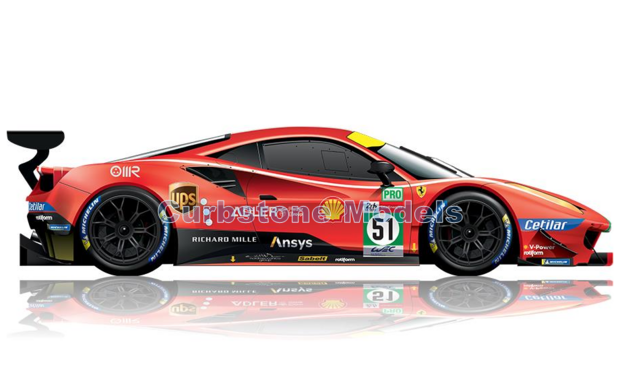 Modelauto 1:18 | BBR Models P18213A | Ferrari 488 GTE LMGTE | AF Corse 2021 #51 - C.Ledogar - J.Calado - A.Pier Guidi