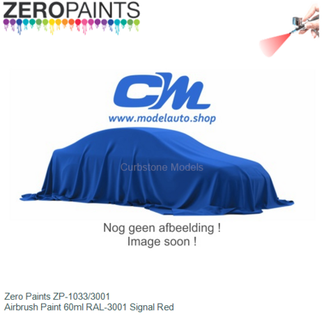  | Zero Paints ZP-1033/3001 | Airbrush Paint 60ml RAL-3001 Signal Red