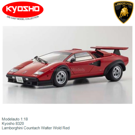 Modelauto 1:18 | Kyosho 8320 | Lamborghini Countach Walter Wold Red