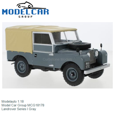Modelauto 1:18 | Model Car Group MCG18178 | Landrover Series I Gray