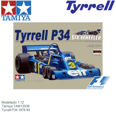 Modelauto 1:12 | Tamiya TAM12036 | Tyrrell P34 1976 #3