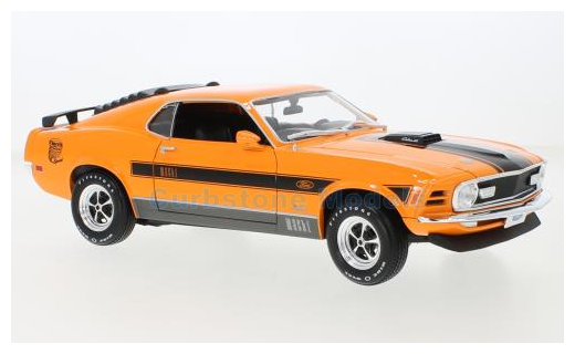Maisto 31453ORANGE | Ford Mustang Mach 1 Orange and Black 1970