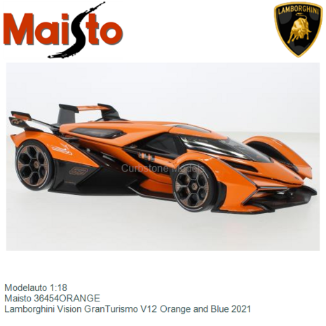 Modelauto 1:18 | Maisto 36454ORANGE | Lamborghini Vision GranTurismo V12 Orange and Blue 2021