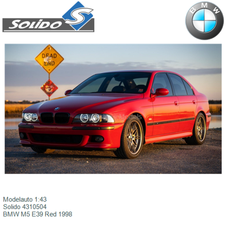 Modelauto 1:43 | Solido 4310504 | BMW M5 E39 Red 1998