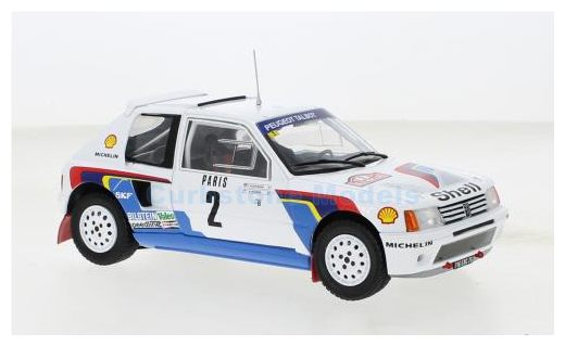 Modelauto 1:24 | IXO-Models 24RAL024A | Peugeot 205 T16 WRC 1985 #2 - A.Vatanen - T.Harryman