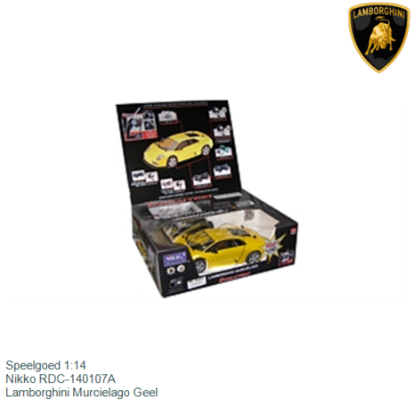 Speelgoed 1:14 | Nikko RDC-140107A | Lamborghini Murcielago Geel