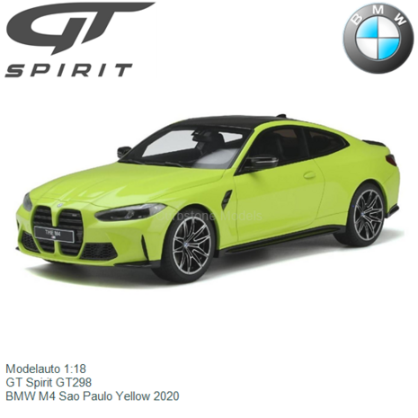 Modelauto 1:18 | GT Spirit GT298 | BMW M4 Sao Paulo Yellow 2020