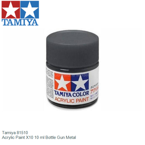  | Tamiya 81510 | Acrylic Paint X10 10 ml Bottle Gun Metal