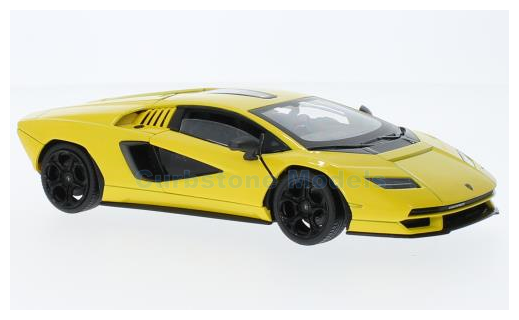 Modelauto 1:24 | Welly 24114YELLOW | Lamborghini Countach LPI 800-4 Metallic Yellow 2021