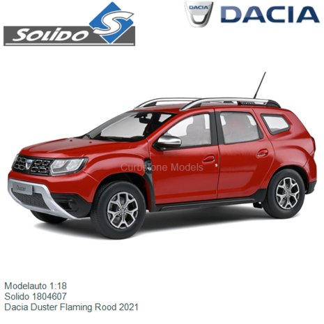 Modelauto 1:18 | Solido 1804607 | Dacia Duster Flaming Rood 2021