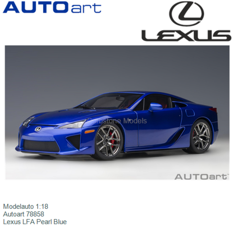 Modelauto 1:18 | Autoart 78858 | Lexus LFA Pearl Blue