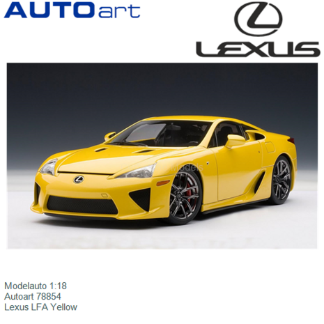 Modelauto 1:18 | Autoart 78854 | Lexus LFA Yellow