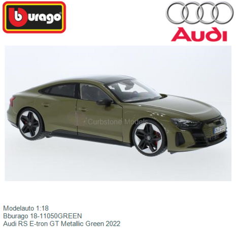 Modelauto 1:18 | Bburago 18-11050GREEN | Audi RS E-tron GT Metallic Green 2022