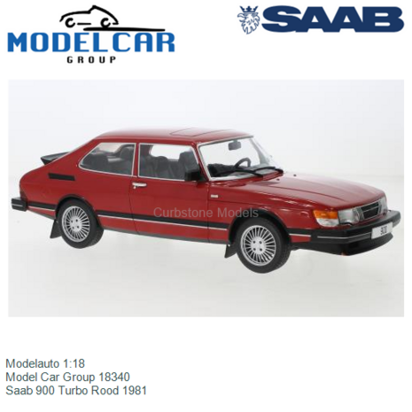 Modelauto 1:18 | Model Car Group 18340 | Saab 900 Turbo Rood 1981