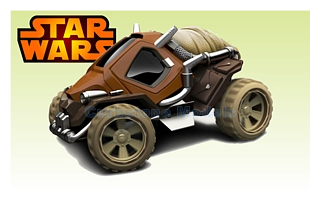 Modelauto 1:64 | Hotwheels CGW47 | Star Wars Tusken Raider Green 2015