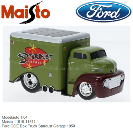 Modelauto 1:64 | Maisto 11610-11611 | Ford COE Box Truck Stardust Garage 1950