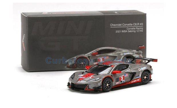 Modelauto 1:64 | MiniGT MGT00315-L | Chevrolet Corvette C8.R | Corvette Racing 2021 #3 - N.Catsburg - A.Garcia - J.Taylor