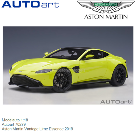 Modelauto 1:18 | Autoart 70279 | Aston Martin Vantage Lime Essence 2019