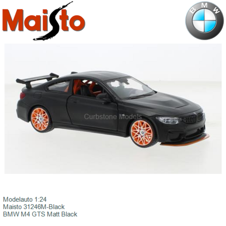Modelauto 1:24 | Maisto 31246M-Black | BMW M4 GTS Matt Black