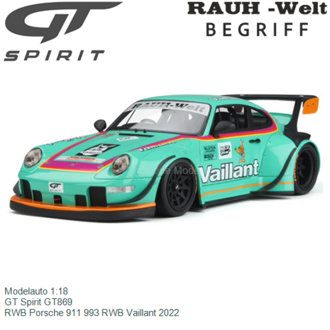 Modelauto 1:18 | GT Spirit GT869 | RWB Porsche 911 993 RWB Vaillant 2022